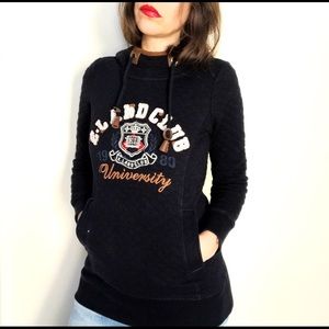 Quilted Navy E. Land Hoodie 🛡